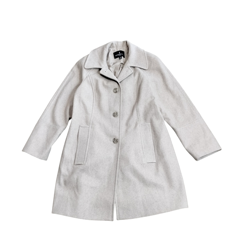 London Fog Wool Blend Mid Length Pea Coat